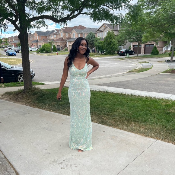 Light green prom dress for sale! - Picture 3 of 3